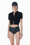 Alexander Wang black black logo-embroidered cardigan