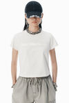 Alexander Wang vintage white white cotton shrunken logo tee