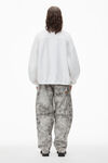 Alexander Wang white 超大号polo衫，带有蓬松标志