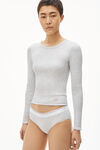 alexander wang 罗纹棉长袖 t 恤 heather grey