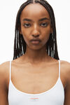 Alexander Wang white cami bodysuit in ribbed jersey
