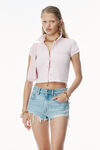 Alexander Wang barely pink polo cardigan