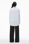 Alexander Wang white 宽大开衩前襟衬衫