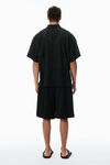 Alexander Wang black unisex athletic mesh logo polo