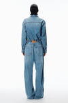 Alexander Wang vintage light indigo logo-embossed balloon jeans
