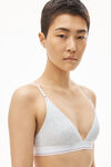 alexander wang triangle bra in ribbed jersey heather grey