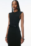 Alexander Wang black prestyled bodycon midi dress
