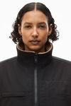 alexander wang 双面长摇粒绒尼龙拼接背心 camel/black