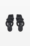 Alexander Wang washed black julie 105mm denim crystal hotfix tubular sandal
