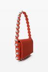 Alexander Wang fiery red roz wallet with crossbody strap in leather
