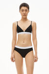 Alexander Wang black bralette in ribbed jersey