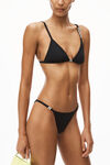 alexander wang crystal logo bikini top  black