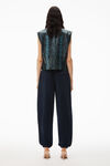 alexander wang puff logo sweatpant in glitter terry nine iron