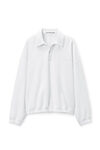 Alexander Wang white 超大号polo衫，带有蓬松标志