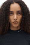 Alexander Wang black logo-detailed rash guard
