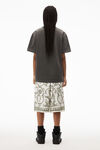 alexander wang money heart tee in compact jersey washed black