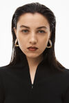 alexander wang crystal chain link earrings  pv gold