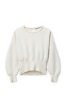 alexander wang pearl necklace pullover in wool  ivory
