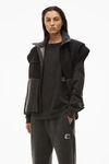 alexander wang long-sleeve tee in acid wash jersey acid black
