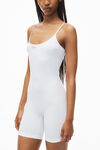 Alexander Wang white cami bodysuit in ribbed jersey