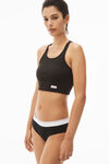 alexander wang 罗纹平纹针织布短款工字背心 black