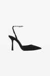 alexander wang delphine 105 徽标粘胶纤维系带鞋 black