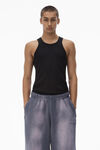 Alexander Wang washed purple unisex crystal hotfix sweatpant