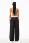 alexander wang 棉质格子布徽标工装裤 black ice
