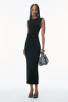 Alexander Wang black prestyled bodycon midi dress