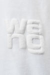 Alexander Wang white 发泡徽标装饰棉质平纹针织 t 恤