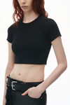 EMBOSSED LOGO CROPPED TOP