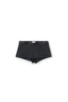 Alexander Wang washed black 华夫纹针织棉弹力男童短裤