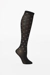 alexander wang 水晶尼龙过膝袜 black