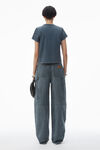 Alexander Wang acid river shrunken logo embossed tee in cotton