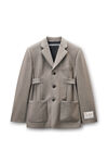 Alexander Wang mink melange grey wool mohair blazer