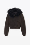 Alexander Wang washed lead 蒙古帽式连帽衫