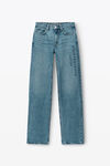 Alexander Wang vintage light indigo 压纹徽标装饰 ez 中腰牛仔裤