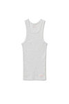 alexander wang tank in ribbed cotton heather grey