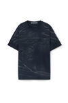 Alexander Wang washed black 棉质平纹针织布中性徽标装饰 t 恤