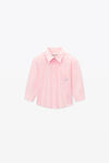 alexander wang 密织棉质领尖纽扣衬衫 light pink