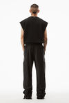 alexander wang track pants in satin faille jersey black