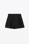 Alexander Wang black high waisted tailored short in wool tailoring