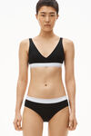 Alexander Wang black brief underwear in ribbed jersey