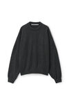 Alexander Wang charcoal melange 水晶羊毛圆领套头衫