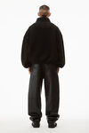 alexander wang 毛圈布半拉链运动衫 black