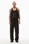 alexander wang star tank in athletic mesh black