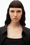 alexander wang 密织棉质叠搭短款博莱罗衬衫 black