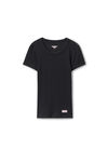 Alexander Wang black crystal hotfix scoop neck tee