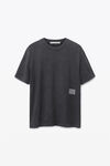Alexander Wang acid black acid wash tee in high twist jersey
