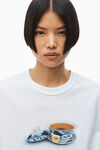 alexander wang 密织平纹针织茶杯图案 t 恤 bright white